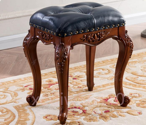 新入荷★品質保証 アメリカ式 化粧台スツール 雕刻インテリア シンプルスツール 家庭用スツール 椅子 家具