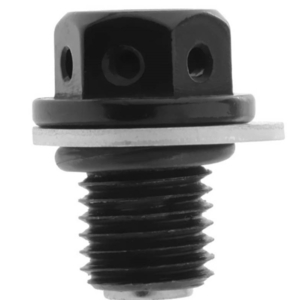 ◆送料無料◆黒 強力マグネット アルミ ドレンボルト ワッシャー付 M12 P1.5