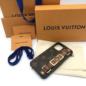 【良品】LOUIS VUITTON ルイヴィトン M69782 バンパー ドーフィーヌ iPhone 12/12Pro スマホケース カバー モノグラム ゴールド 付属有