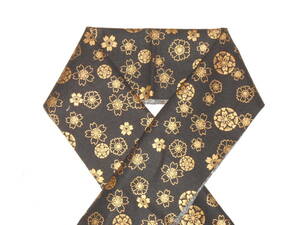  tree cotton. neckpiece, black . gold. Sakura 