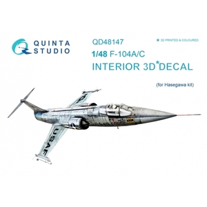 QUINTA STUDIO(QD48147)1/48 F-104A/C スターファイター用内装3Dデカール (ハセガワ用)