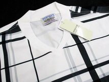 ★46(M)★\7590〓NICOLE CLUB FOR MEN ニコル〓ポンチ素材チェックプリント半袖Tシャツ91_画像3