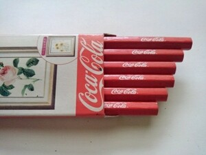 コカ・コーラ　色鉛筆　ミニカラーペンシル 色鉛筆 ６色セット レトロ 当時物　サクラクレパス