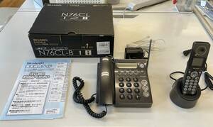 SHARP シャープ コードレス電話 N76-CL-B メタリックブラック 子機1台付き 中古