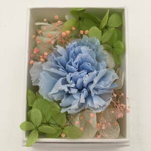 < new goods > preserved flower box arrange hand made blue carnation hydrangea gypsophila interior gift present 