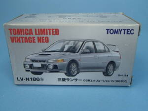 トミカリミテッド 1/64 LV-N186 a　三菱 ランサーGSR エボリューションIV 銀 96年式