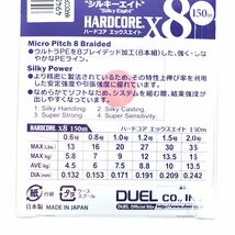 【新品 赤 2号150m 1つ】デュエル PEライン ハードコア X8 2号 150m 日本製ライン | DUEL X8 Fishing PE Line Made in JAPAN 釣り糸_画像2