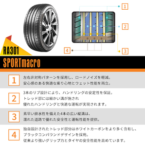 4本セット 215/45R18 2022年製造 新品サマータイヤ APTANY RA301 送料無料 215/45/18の画像5