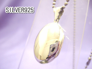  Yokohama newest silver SILVER925 silver attraction. mirror finish! Rocket pendant ellipse plain reversible 4.9g men's lady's postage 290 jpy ξgtξ ξ3