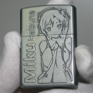 【初音ミク】オイルライター ライター #zippo #ジッポー #ジッポ #チャッカマン #アウトドア #キャンプ #焚き火 #おっぱい