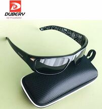 DUBERY サングラス 偏光グラス UV400 軽量 車 釣り アウトドア スポーツサングラス スポーツ ブラック 黒 スポーティ おしゃれ_画像4