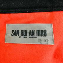 a00079 SAN RUI AN RIRU ジャケット ジャンパー ジップアップ 9号 ブラック 日本製 ウール90％ コットン100％ カジュアル 万能 上質 古着_画像8