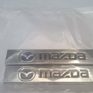 【送料込】MAZDA プレート 縦1.0cm×横6.0cm 2枚組 マツダ 金属製の画像3