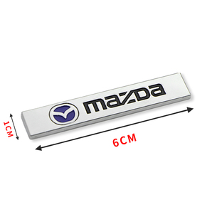 【送料込】MAZDA プレート 縦1.0cm×横6.0cm 2枚組 マツダ 金属製の画像2