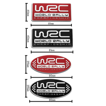 【送料込】WRC エンブレムプレート 赤丸 縦4.0cm×横8.0cm SUBARU スバル STI アルミ製_画像3