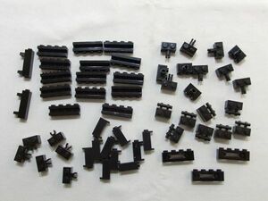 H368　LEGO　黒　バラパーツ　特殊ブロック　1 x 2・1 x 4など　約54個セット　まとめてセット