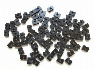 H396　LEGO　黒　バラパーツ　テクニックブロック　1 x 2 穴あき　約81個セット　まとめてセット