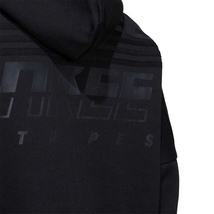 ■adidas WINDING FULL ZIP SWEAT HOODIE 黒 新品 サイズL アディダス ワインディング フルジップ スウェット フーディー パーカー GT6355_画像4