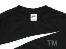 ■NIKE NSW SWOOSH FT CREW SWEAT 黒/白/灰 新品 Mサイズ ナイキ スウッシュ フレンチテリー クルー スウェット DR8996-010_画像3