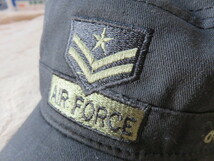 JX JIUXIN U.S.AIR FORCE 100%綿 帽子 ぼうし キャップ ブラック 黒 刺繍 サイズフリー 後部でサイズ調整できます タグ付 未使用 4_画像2