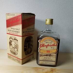 希少? MILROY'S 表記/古酒 未開栓 /GLENFARCLAS（グレンファークラス）25年 スクエアボトル（オールドボトル）/1970年代～1980年代リリース