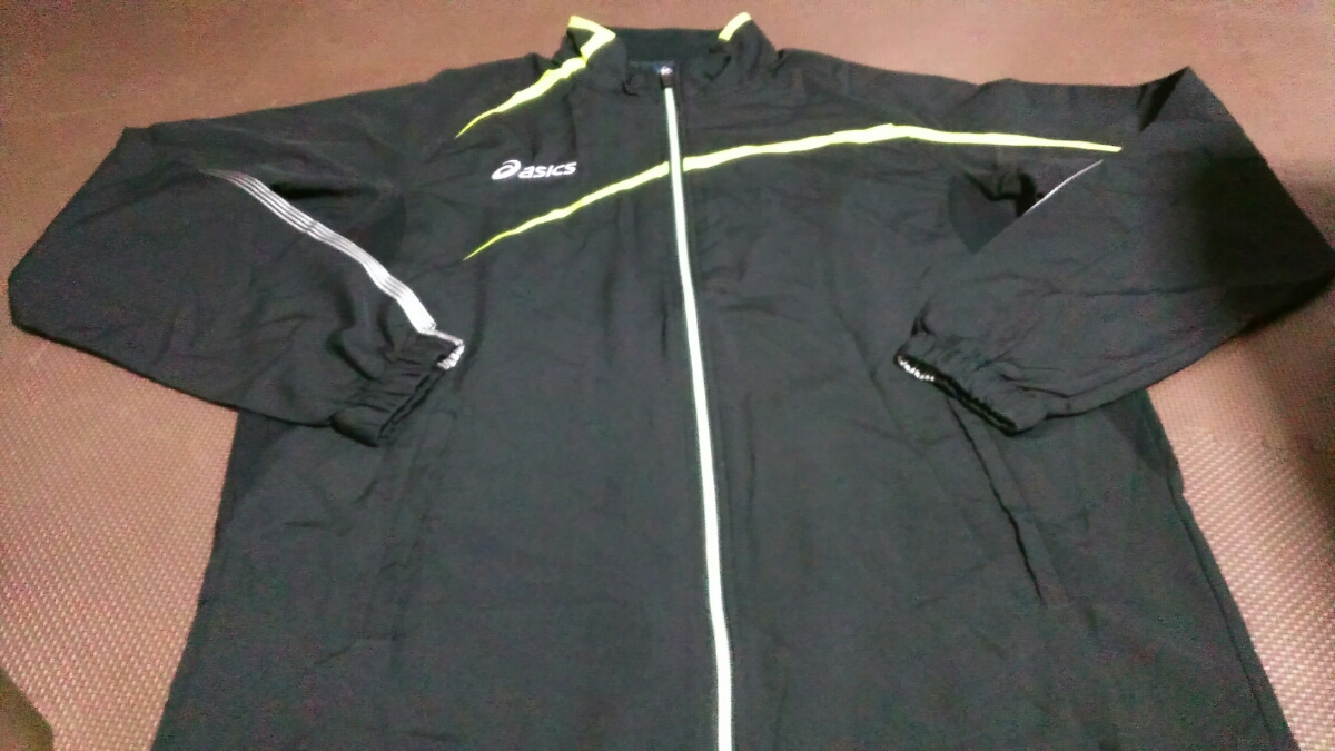 新品同様ASICS ライン蛍光色トップス　サイズO