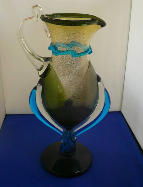 美術品794)特別値下げ 希少貴重の 津軽ビードロ花器 このクラスを作れる作家はもう居ません美術工芸作品 ガラス美術花瓶