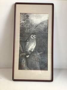 Art hand Auction C678 Painting, Ink Painting, Owl, Umeka, Large, 1 Piece, Framed, Collection, Interior, Artwork, Painting, Ink painting