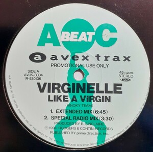 Virginelle / Like A Virgin (AVJK-3004) Mr. Groove / Blowing In The Wind Y1　ユーロビート　入手困難　限定プレミアム盤 