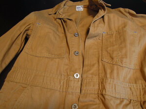 59f 60's VINTAGE Calco HBT all-in-one herringbone coverall stencil 36