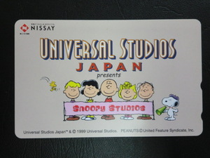 ◎ Телефонная карта "Nissay Nippon Life (Universal Studio Japan) Snoopy Studio Peanut" 50 градусов A ☆ C23