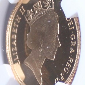 【最高鑑定】 1988年 イギリス ミドルエリザベス 1/2ソブリン 金貨 NGC PF70 ウルトラカメオ アンティーク コイン 投資 資産保全の画像6