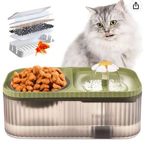 猫 水飲み器 自動給水器 猫 中小型犬用 ペット 給餌&水飲み一体器 3L