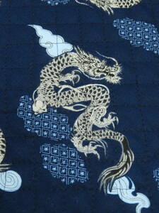 1m unit sale quilting (Q-95) dragon god pattern quilt navy blue color approximately 106. width navy blue dragon Dragon dragon ... dragon Shinryuu god . dragon . dragon peace style peace pattern cloth cloth cheap 