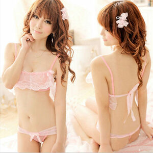  postage 200 jpy 2 point eyes 100 jpy * baby doll camisole T-back top and bottom set see-through race t190p