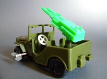 当時物 ★★MILITARY JEEP 日本製 タカトク TT 軍用ジープ !! ゼンマイ 作動良好 プラ/ブリキ製「定形外/LP可」★★未使用デッドストック品_画像4