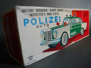 当時物 60`s ★★Vintage Mercedes Benz 230SE ポリスカー 作動良好 !! メルセデス ベンツ 箱寸29 ㎝ POLIZEI ICHIKO 日本製 イチコー 旧車