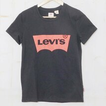 リーバイスLevi's■デカロゴ バットウィング　Tシャツ 半袖 クルーネック■M■ブラック ※F028_画像2