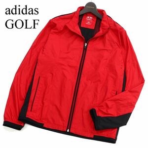 adidas GOLF アディダス ゴルフ 通年 CLIMA PROOF ジップ ジャケット ブルゾン Sz.S　メンズ 赤　C3T01827_3#O