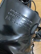 美品☆[Neil Barrett] 15AW 定価120,960 PIERCED PUNK BOOTS ピアス サイドジップ コンバットレザーブーツ 43 ブラック ニールバレット_画像6