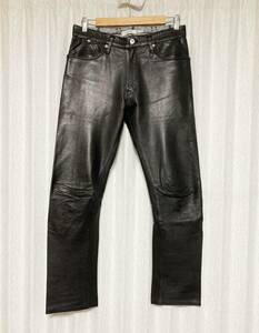 美品☆[NONNATIVE] 16SS 定価88,000 DWELLER 5P JEANS COW LEATHER カウレザーパンツ 2 牛革 ブラック NN-P2910 日本製 ノンネイティブ