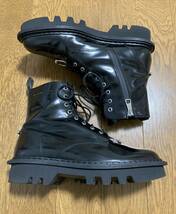 美品☆[Neil Barrett] 15AW 定価120,960 PIERCED PUNK BOOTS ピアス サイドジップ コンバットレザーブーツ 43 ブラック ニールバレット_画像7