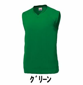新品 バスケット タンクトップ シャツ 緑 グリーン XXLサイズ 子供 大人 男性 女性 wundou ウンドウ 1810 送料無料