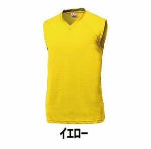 新品 バスケット タンクトップ シャツ 黄色 イエロー Sサイズ 子供 大人 男性 女性 wundou ウンドウ 1810 送料無料