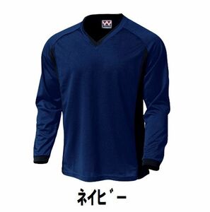 新品 サッカー 長袖 シャツ 紺 ネイビー XLサイズ 子供 大人 男性 女性 wundou ウンドウ 1930 送料無料