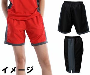 新品 バトミントン ハーフ パンツ 黒 ブラック サイズ140 子供 大人 男性 女性 wundou ウンドウ 3680 送料無料