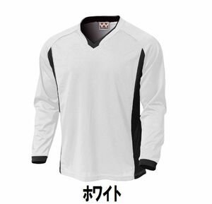 新品 サッカー 長袖 シャツ 白 ホワイト Sサイズ 子供 大人 男性 女性 wundou ウンドウ 1930 送料無料