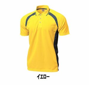 新品 テニス 半袖 シャツ 黄色 イエロー サイズ110 子供 大人 男性 女性 wundou ウンドウ 1710 送料無料