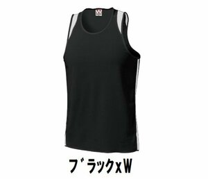 新品 陸上 ランニング シャツ ブラックxW サイズ120 子供 大人 男性 女性 wundou ウンドウ 5510 送料無料