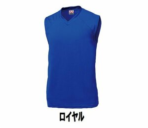 新品 バスケット タンクトップ シャツ 青 ロイヤル XLサイズ 子供 大人 男性 女性 wundou ウンドウ 1810 送料無料